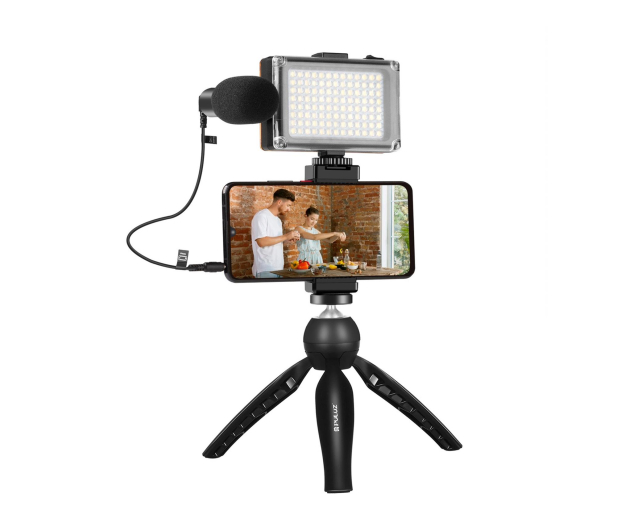 Puluz PKT3132B z lampą LED i mikrofonem - 1508904 - zdjęcie